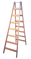 Escalera tijera madera 